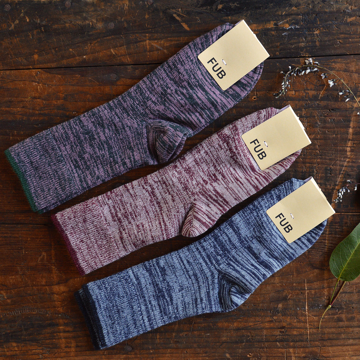 FUB Merino Wool Socks - Fine Melange Knit (Kids)