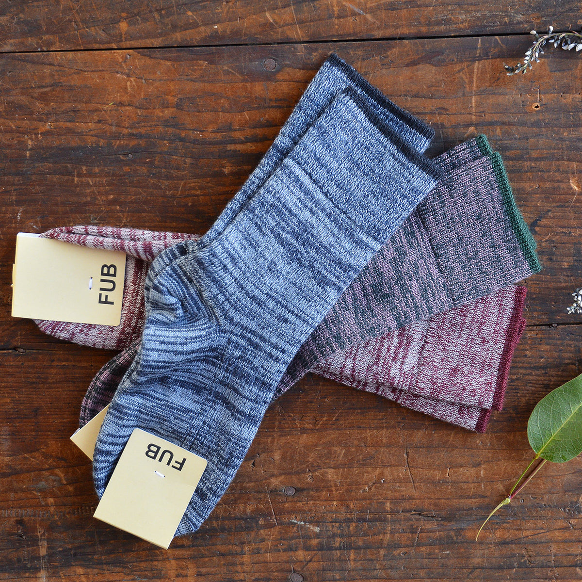 FUB Merino Wool Socks - Fine Melange Knit (Kids)