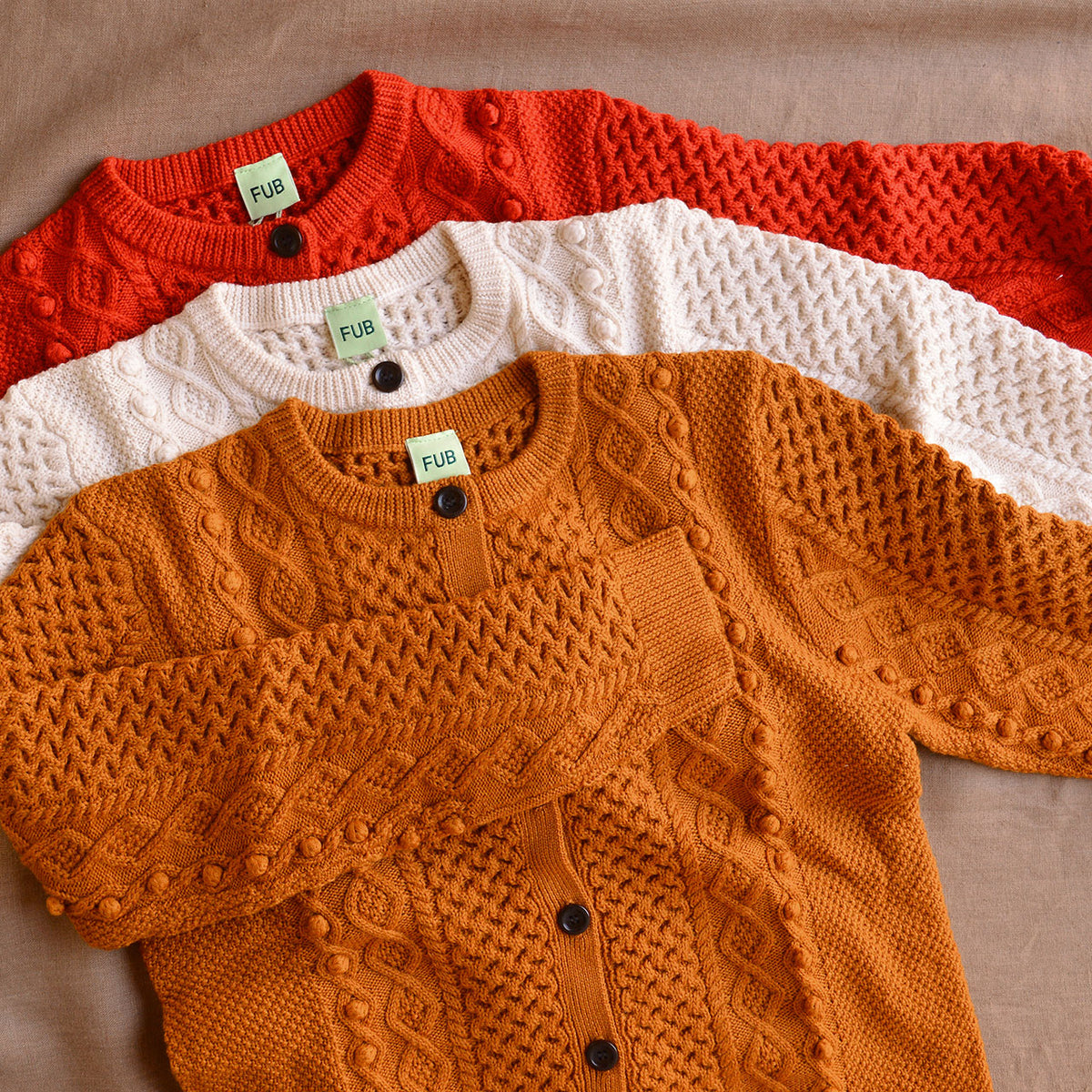 Women's Aran Cardigan - 100% Merino (Teens-Womens S)