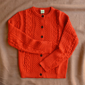Women's Aran Cardigan - 100% Merino (Teens-Womens S)