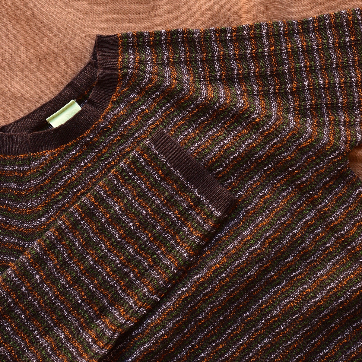 Crewneck Sweater - 100% Merino - Melange Stripes (2-12y+ Teen/Womens' XS)