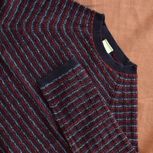 Crewneck Sweater - 100% Merino - Melange Stripes (2-12y+ Teen/Womens' XS)