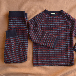 Knitted Pants - 100% Merino - Melange Stripes (2-12y+ Teen/Womens XS)