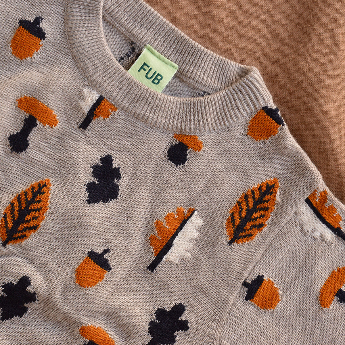 Jacquard Sweater - 100% Merino - Oat Melange (2-8y)