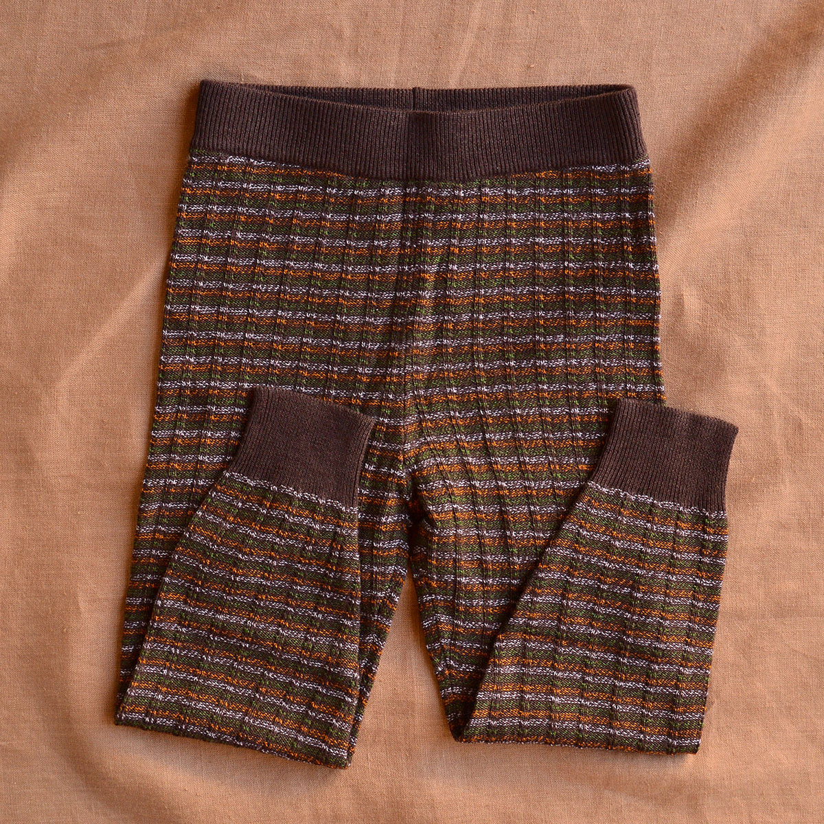Knitted Pants - 100% Merino - Melange Stripes (2-12y+ Teen/Womens XS)