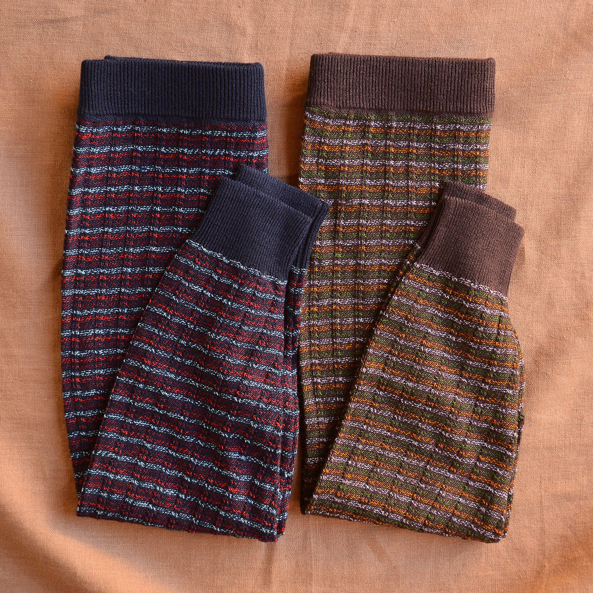 Knitted Pants - 100% Merino - Melange Stripes (2-12y+ Teen/Womens XS)