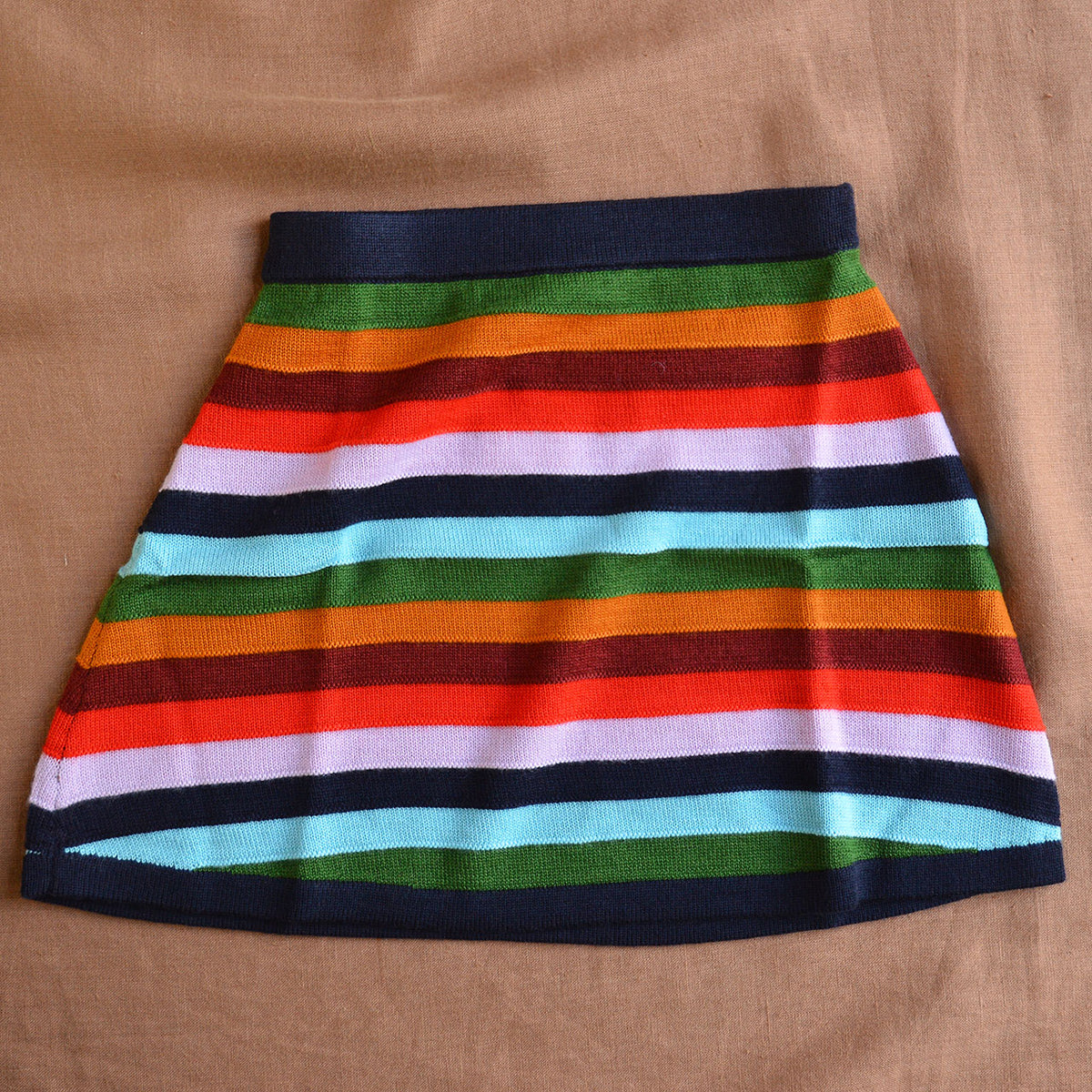 Striped Skirt - 100% Merino (5-12y+ Teen/Womens XS)