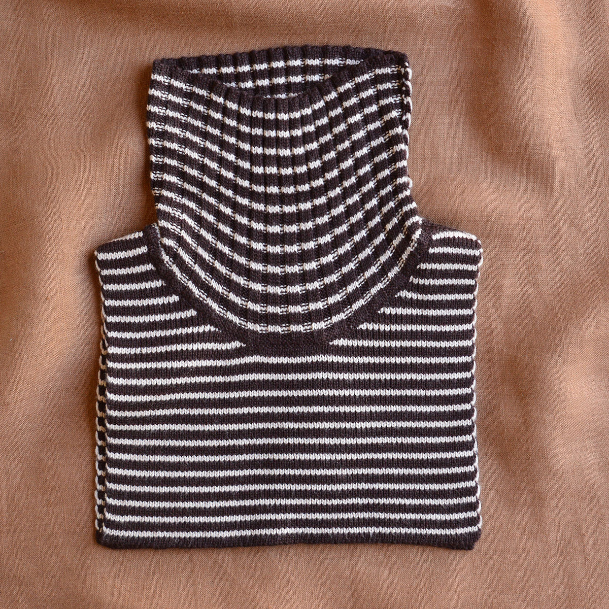 Turtle Neck Warmer - 100% Merino - Stripes (Child-Adult)