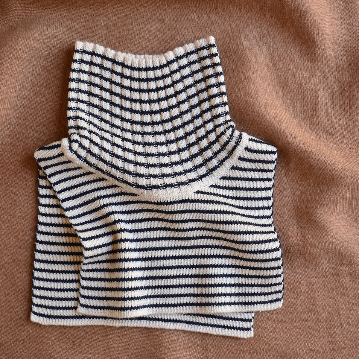 Turtle Neck Warmer - 100% Merino - Stripes (Child-Adult)