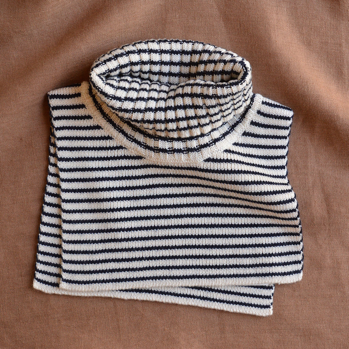Turtle Neck Warmer - 100% Merino - Stripes (Child-Adult)