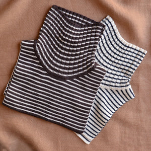 Turtle Neck Warmer - 100% Merino - Stripes (Child-Adult)