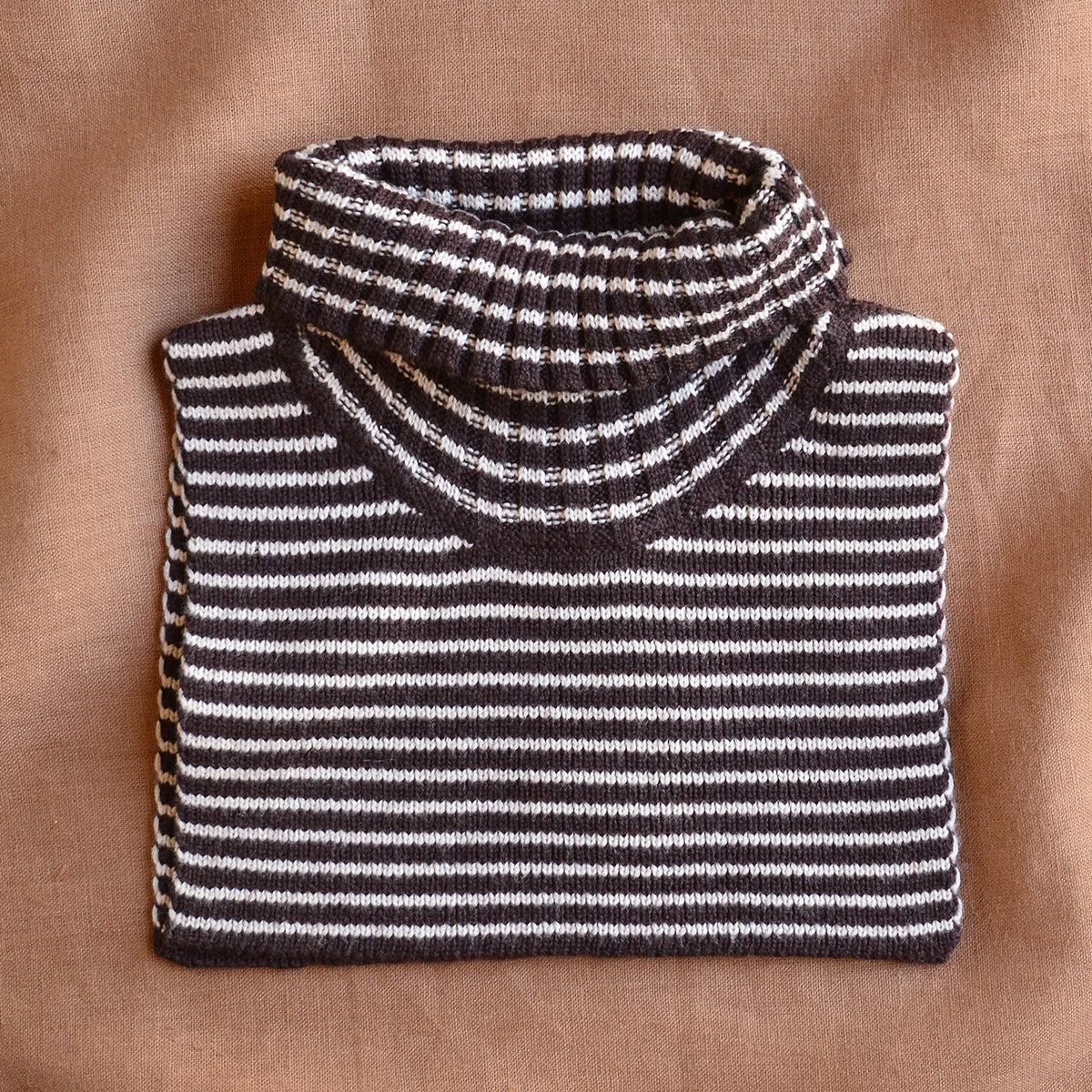 Turtle Neck Warmer - 100% Merino - Stripes (Child-Adult)