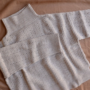 Women's Structure Sweater - 100% Lambswool - Oat Melange (S-L)