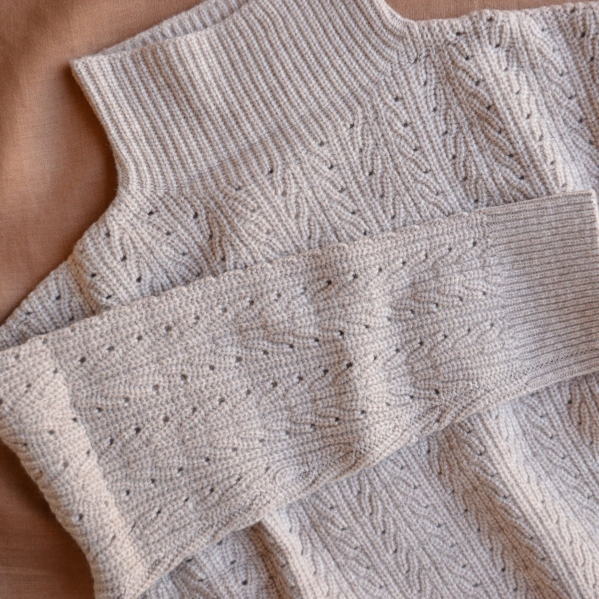 Women's Structure Sweater - 100% Lambswool - Oat Melange (S-L)