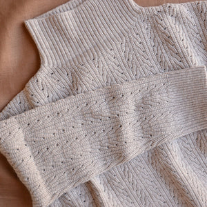 Women's Structure Sweater - 100% Lambswool - Oat Melange (S-L)