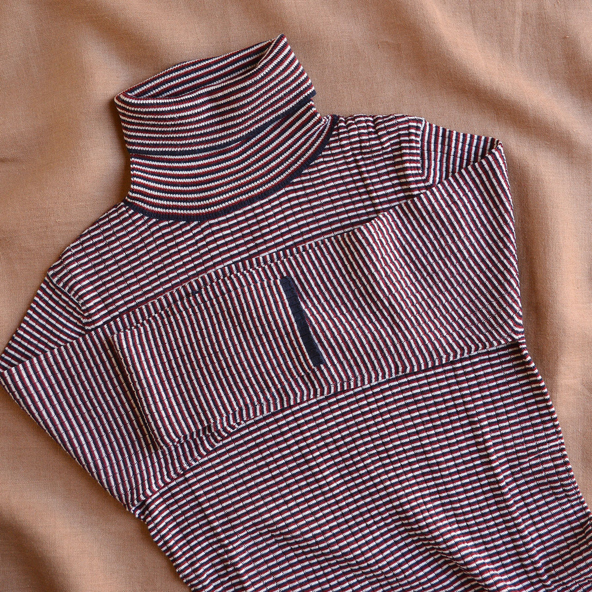 Women's Rollneck Sweater - 100% Merino - Multi Stripe (S-L)
