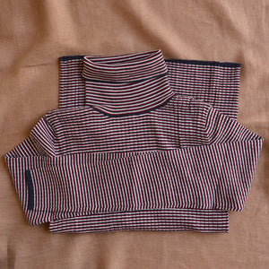 Women's Rollneck Sweater - 100% Merino - Multi Stripe (S-L)