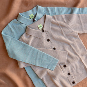 Women's Fine Rib Cardigan - 100% Merino  (Teens-Womens S)