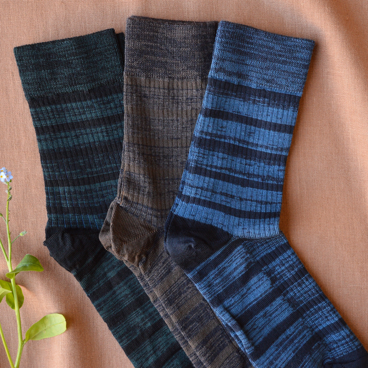 FUB Merino Wool Fine Socks - Stripes (Adults)