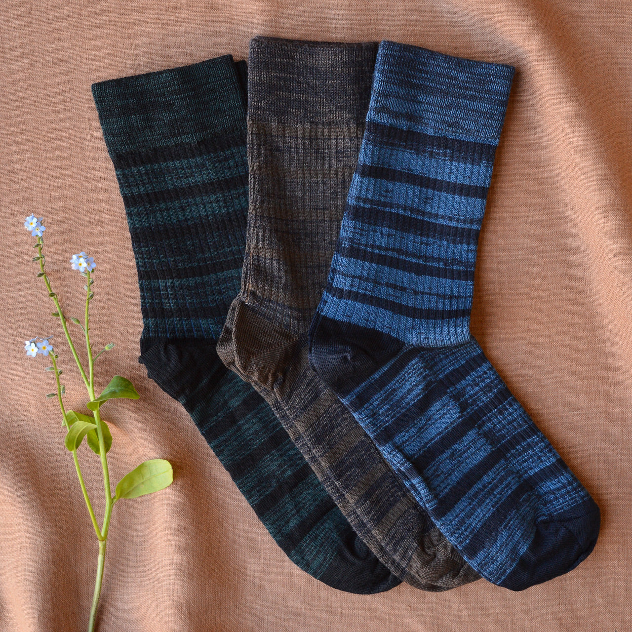 FUB Merino Wool Fine Socks - Stripes (Adults)