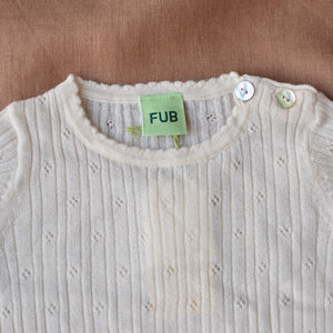 FUB Pointelle Baby Body Long Sleeve 100% Merino AW24 (0m-3y)