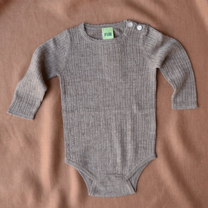 FUB Pointelle Baby Body Long Sleeve 100% Merino AW24 (0m-3y)