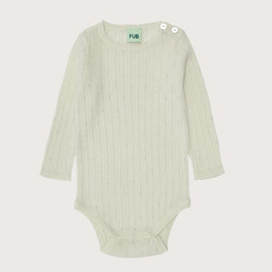 FUB Pointelle Baby Body Long Sleeve 100% Merino (0m-3y)