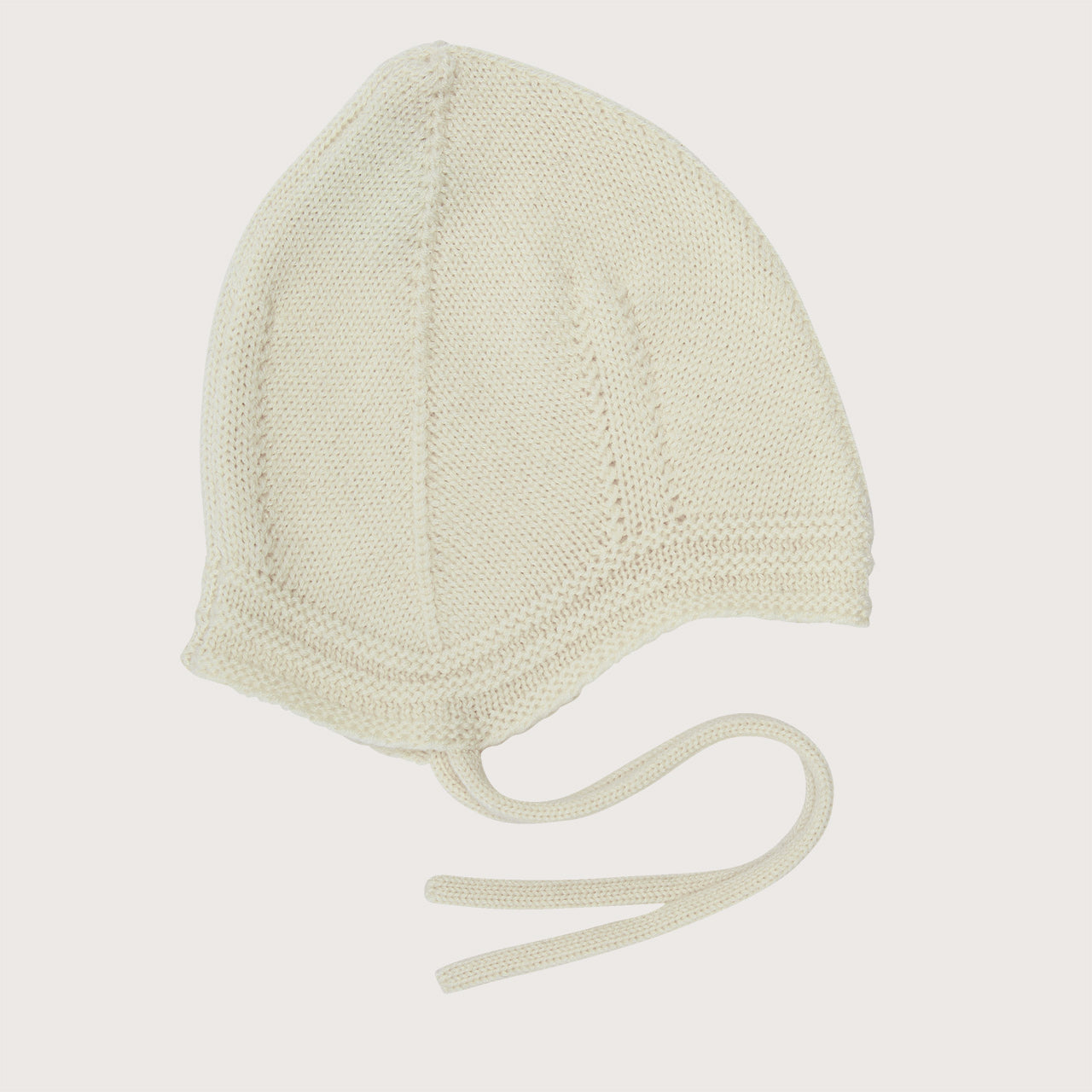 Purl Rib Baby Hat - 100% Merino - Ecru (3-18m)