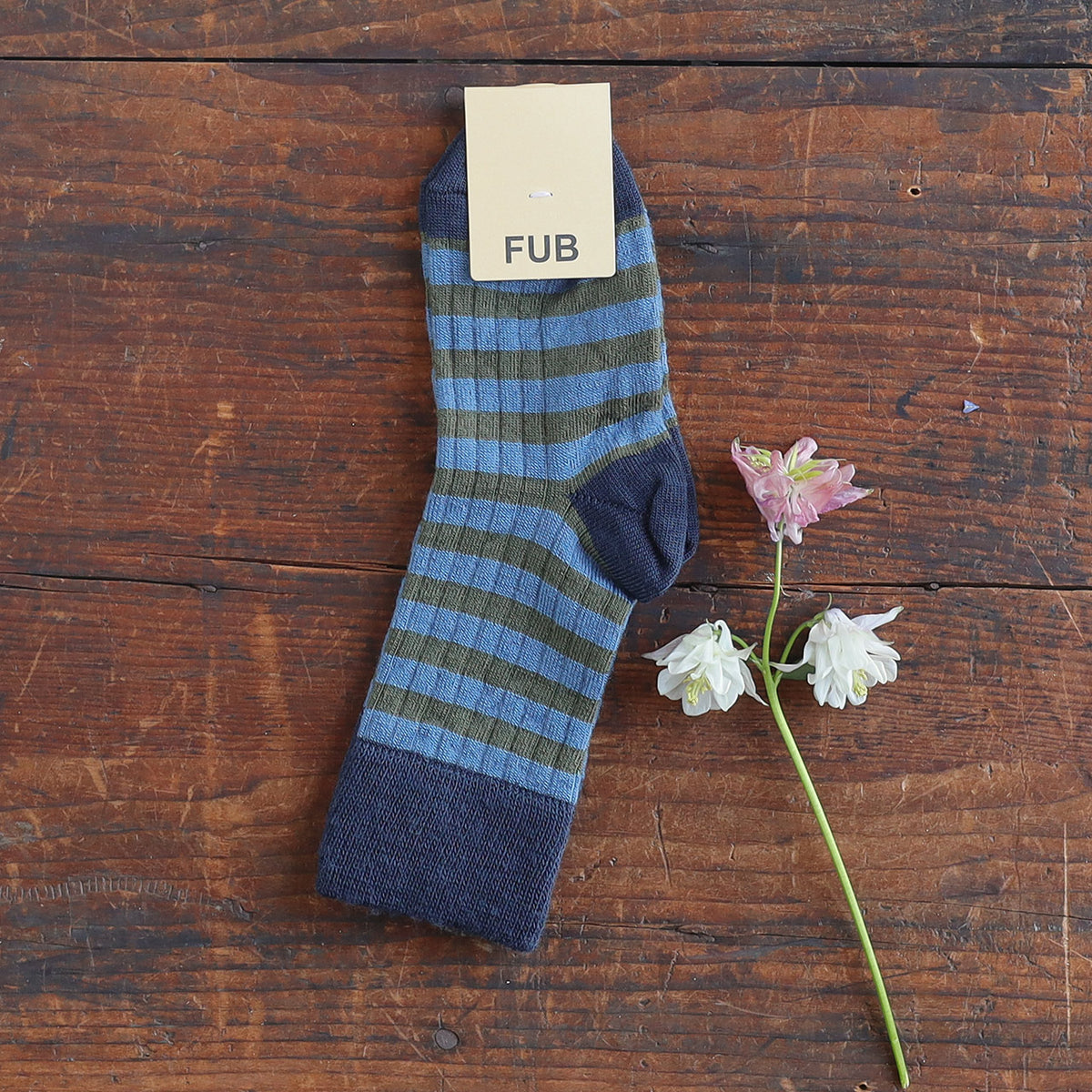 FUB Merino Wool Socks - Fine Knit Stripes (Kids)