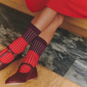 FUB Merino Wool Socks - Fine Colourblock Knit (Adults)