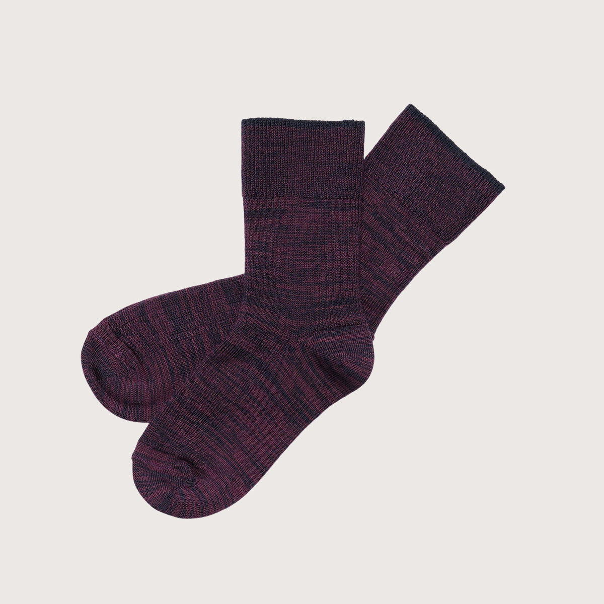 FUB Merino Wool Socks - Fine Contrast Knit (Kids)