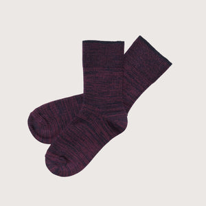 FUB Merino Wool Socks - Fine Contrast Knit (Kids)