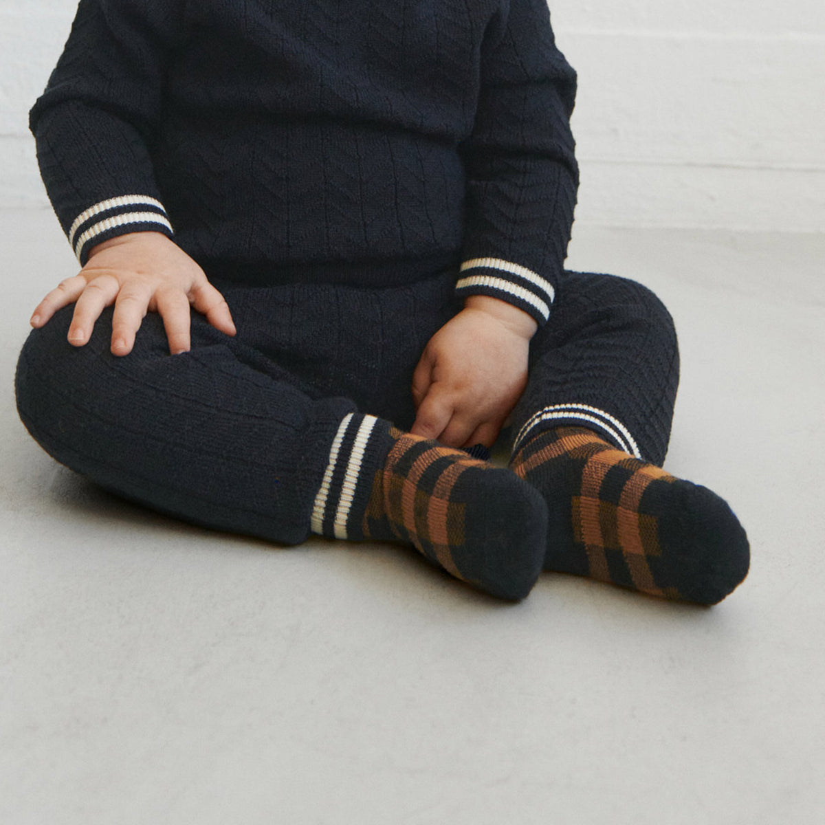 FUB Merino Wool Socks - Check Knit (Kids)