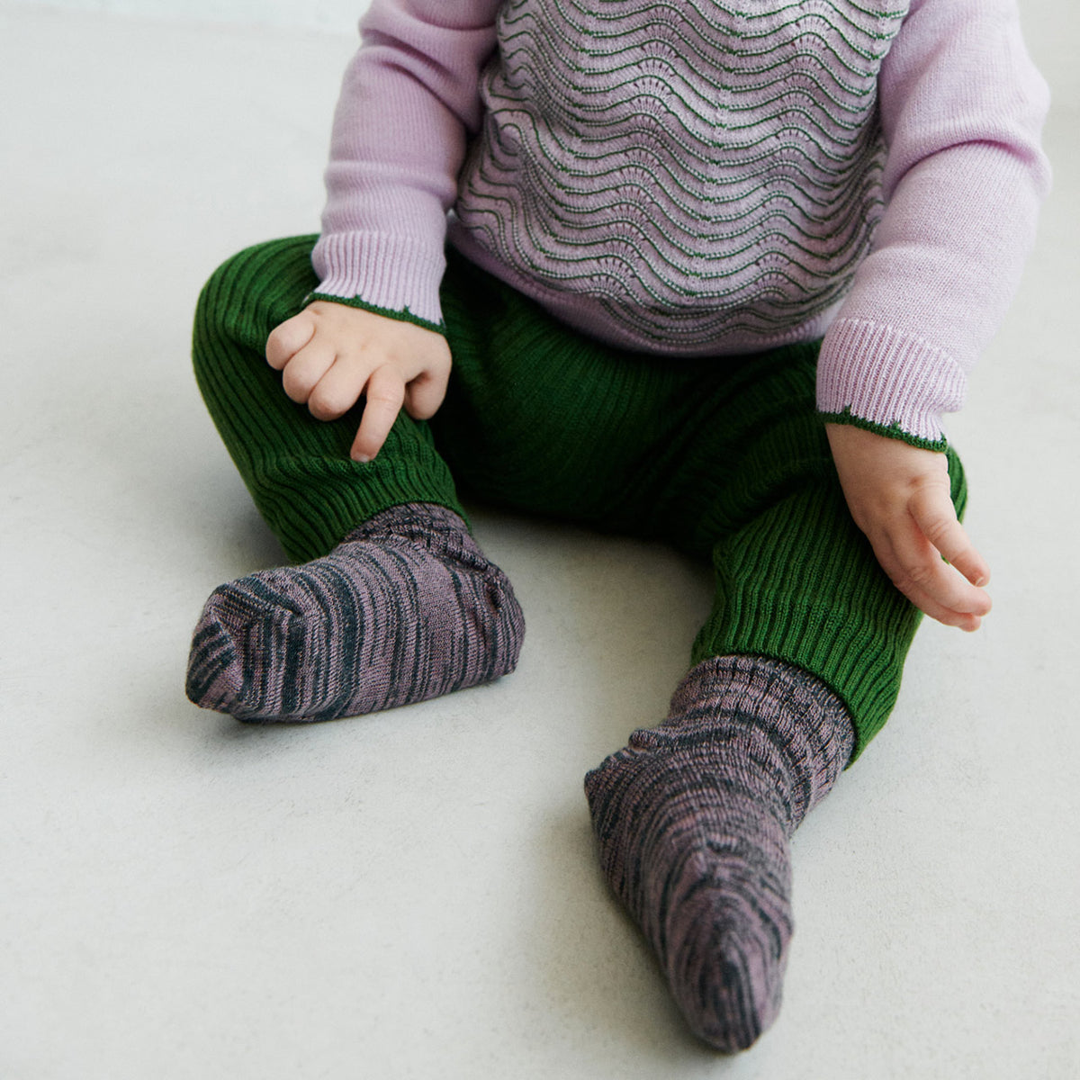 FUB Merino Wool Socks - Fine Melange Knit (Kids)