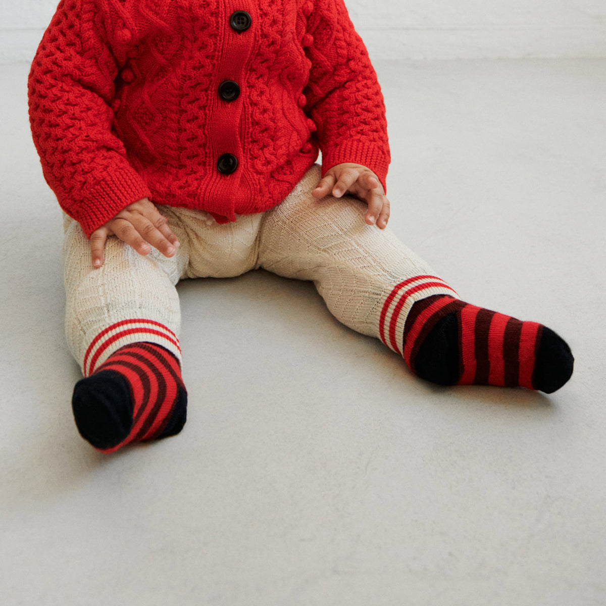 FUB Merino Wool Socks - Fine Knit Stripes (Kids)