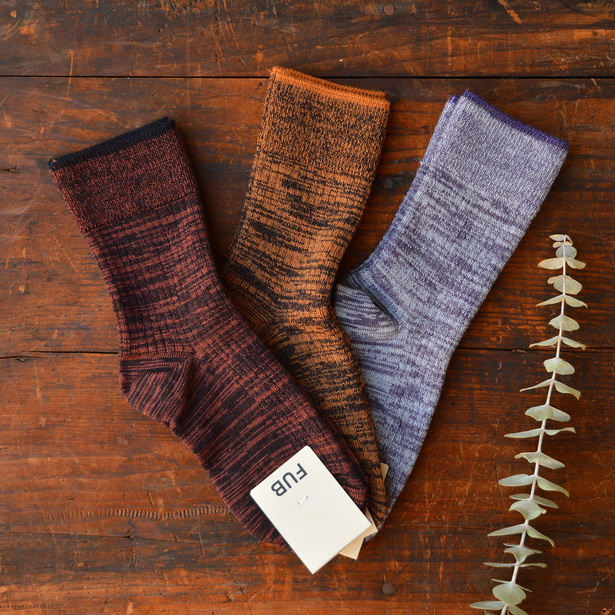 FUB Merino Wool Socks - AW25 Fine Melange Knit (Kids) *Last ones