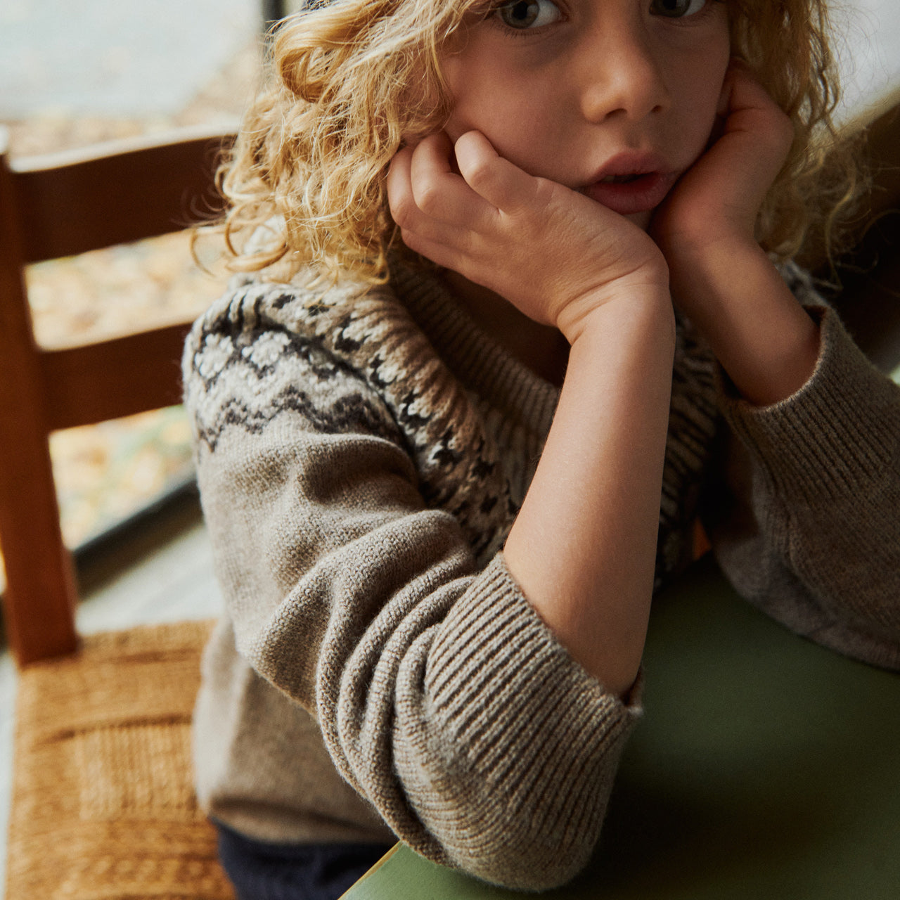 Fair Isle Sweater - 100% Merino - Oat Melange (2-12y+ Teen/Womens' XS) *Arriving 2026