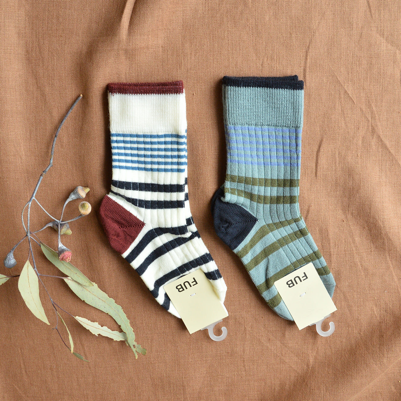 FUB Merino Wool Socks - Stripes (Kids 6y+)