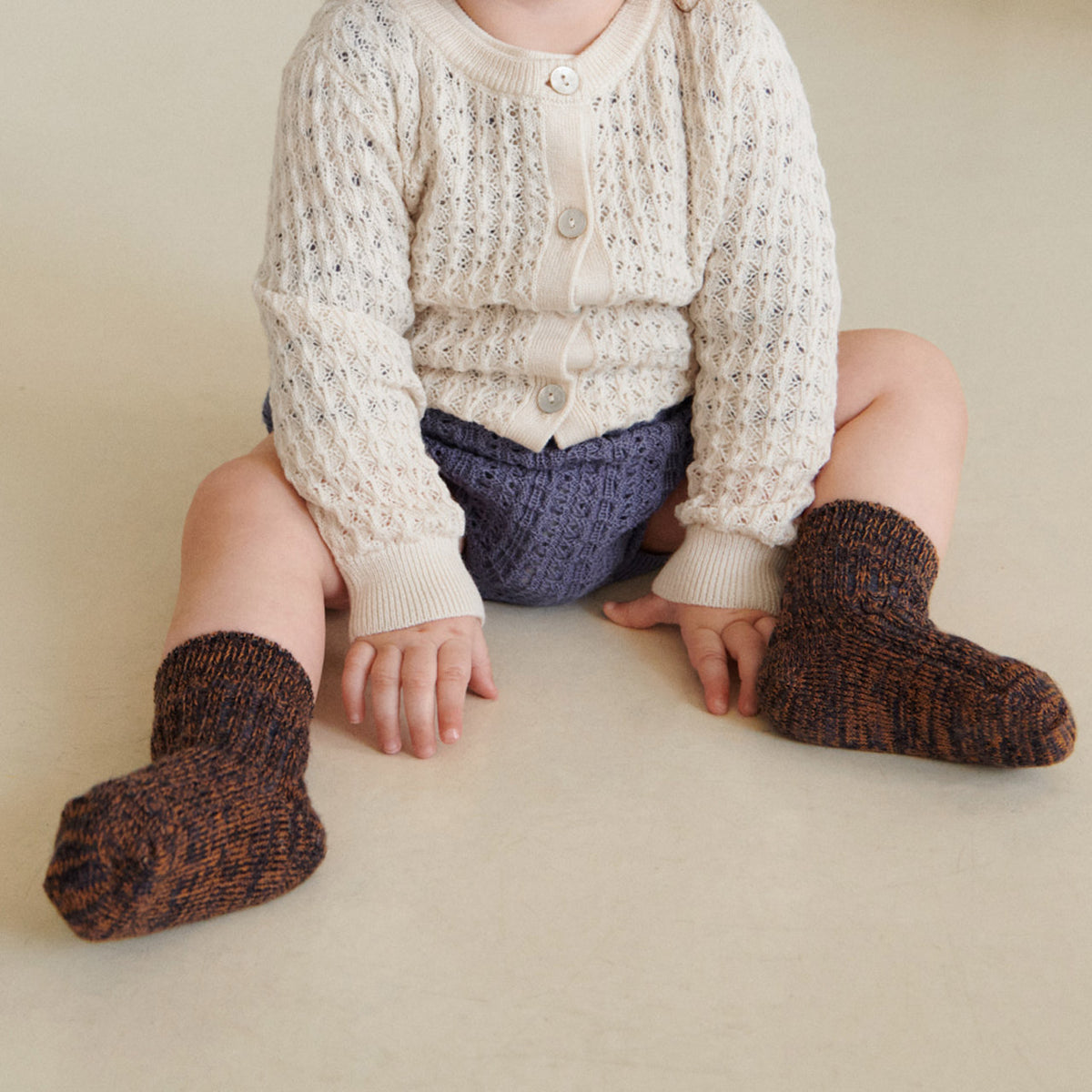 FUB Merino Wool Socks - AW25 Thick Melange Knit (Kids) *Last ones