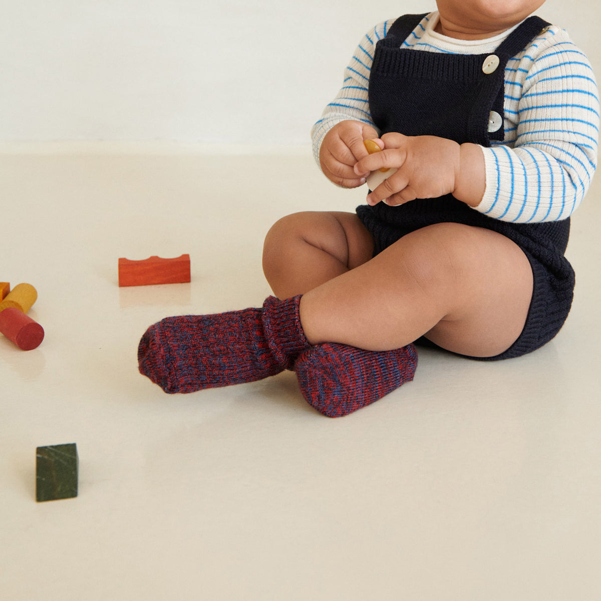 FUB Merino Wool Socks - AW25 Thick Melange Knit (Kids) *Last ones