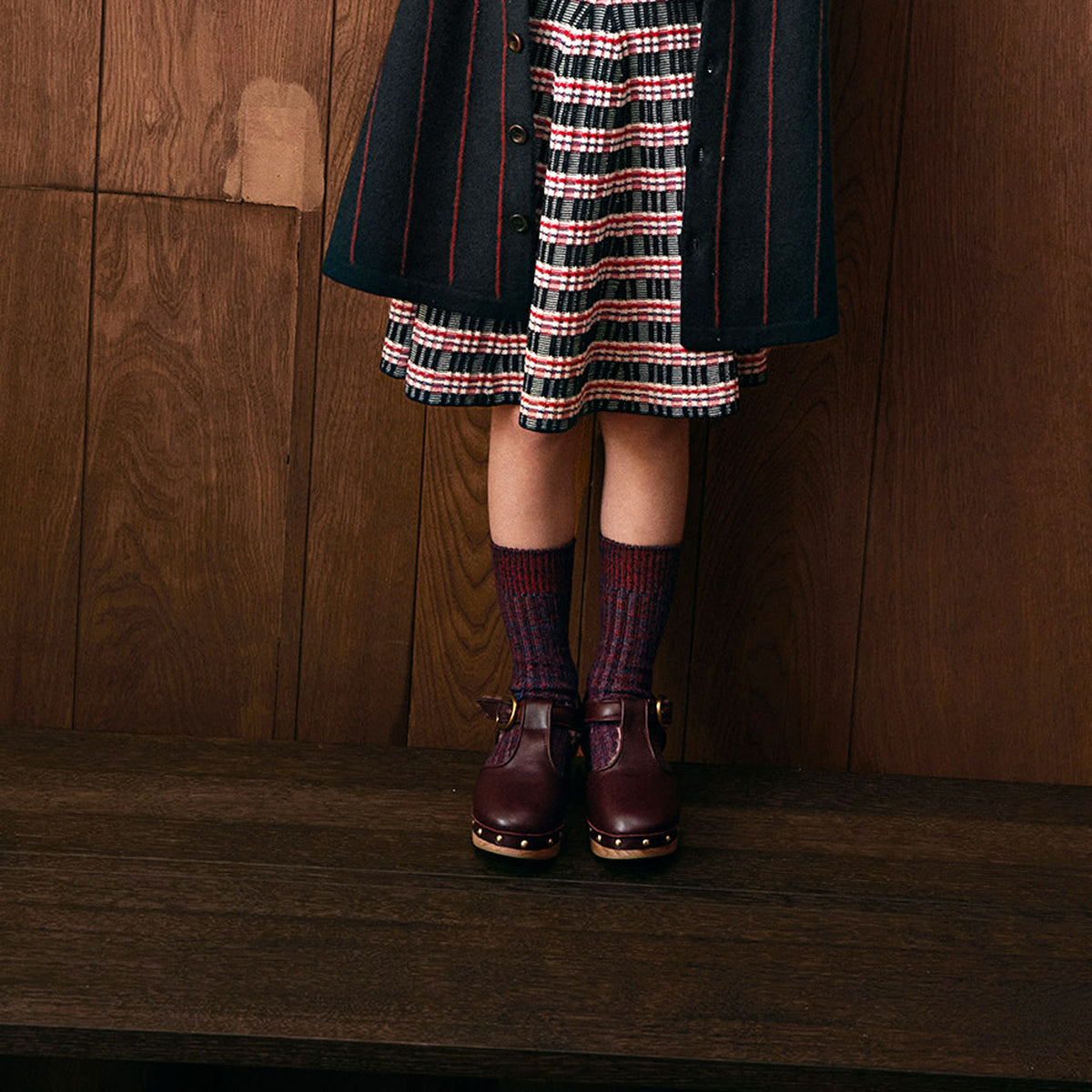 FUB Merino Wool Socks - AW25 Thick Melange Knit (Kids) *Last ones