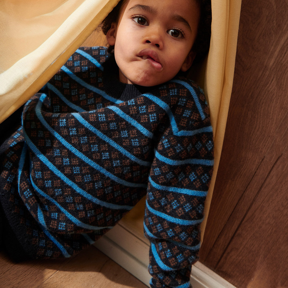 Jacquard Sweater - 100% Lambswool - Hazel Melange (2-12y+)