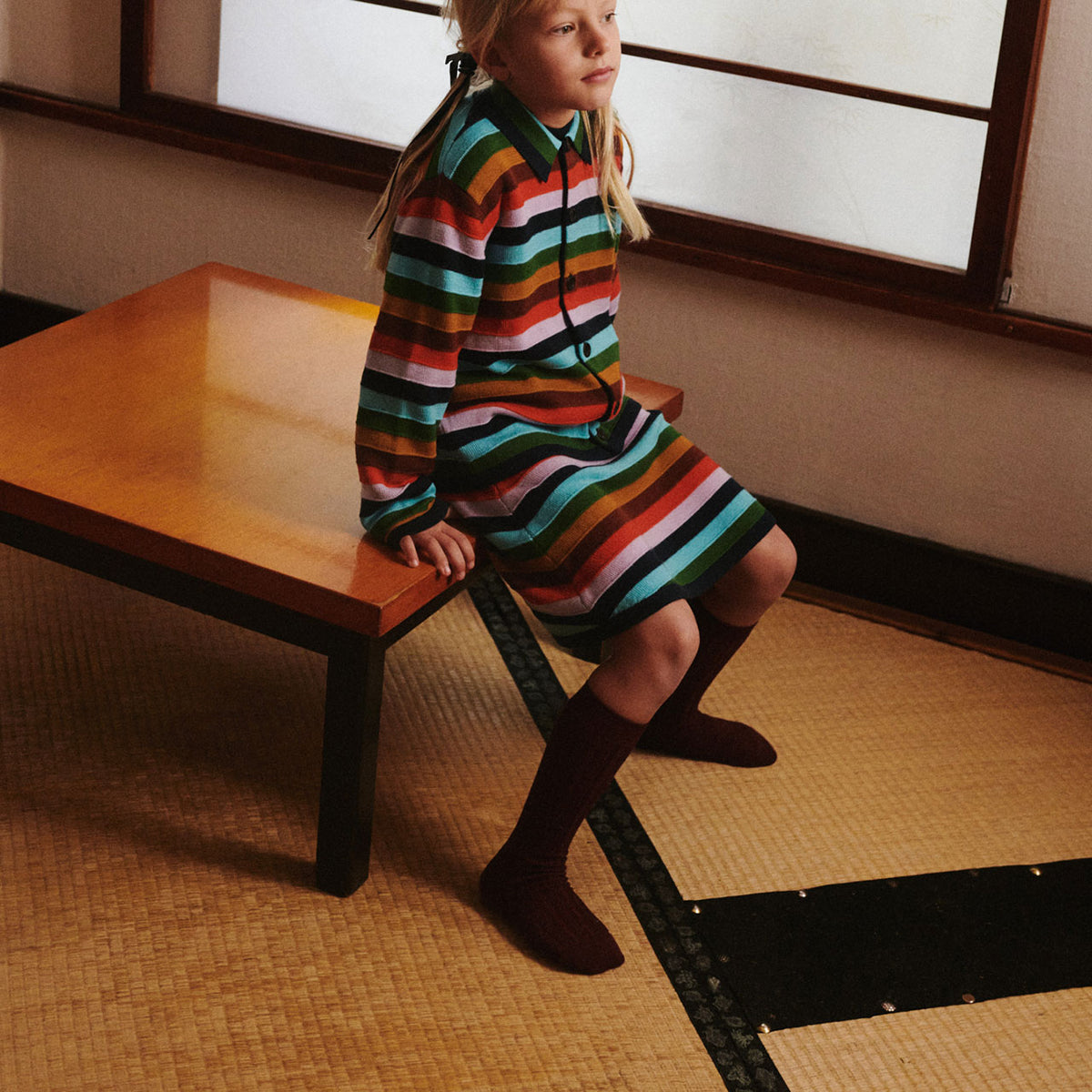 Striped Skirt - 100% Merino (5-12y+ Teen/Womens' XS) *Arriving 2026