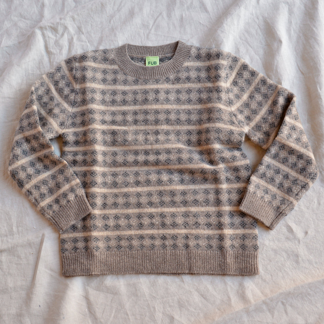 Jacquard Sweater - 100% Lambswool - Hazel Melange (2-12y+)