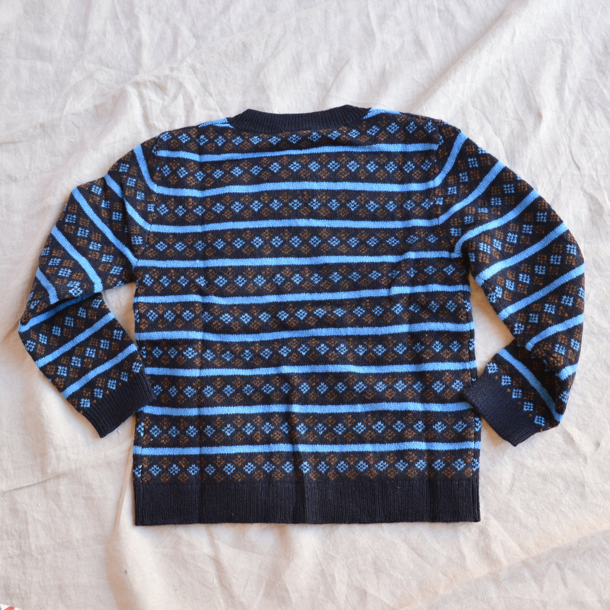 Jacquard Sweater - 100% Lambswool - AW25  Dark Navy (2-12y+)