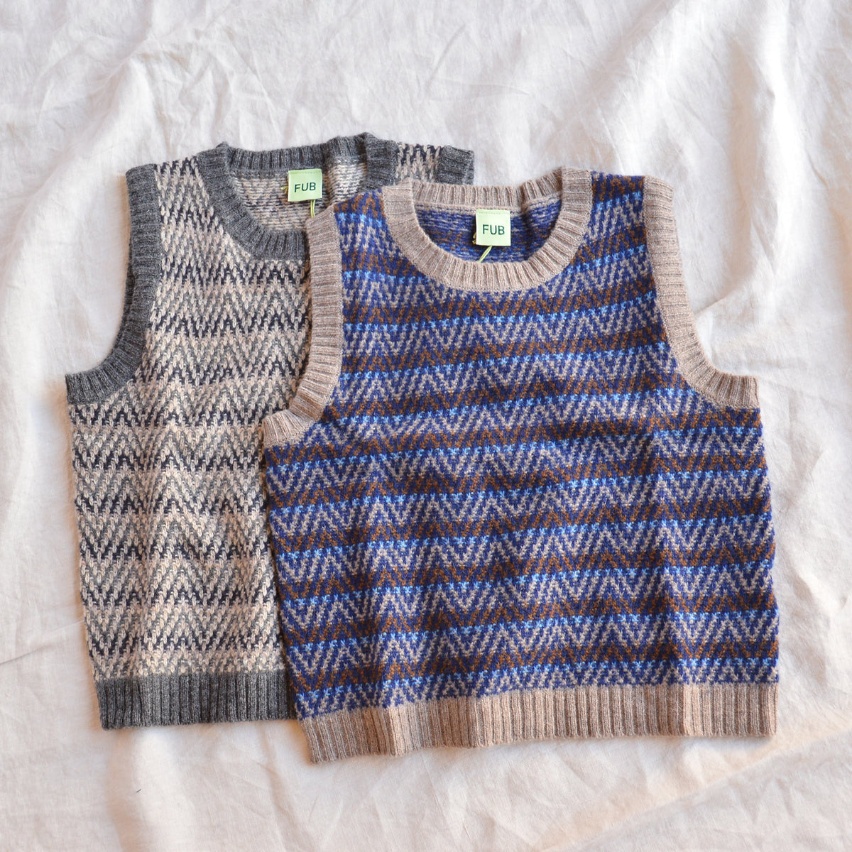 Jacquard Knit Vest - 100% Lambswool - Hazel and Blue (2-12y+)