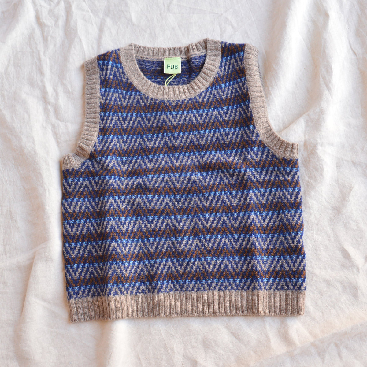 Jacquard Knit Vest - 100% Lambswool - Hazel and Blue (2-12y+)