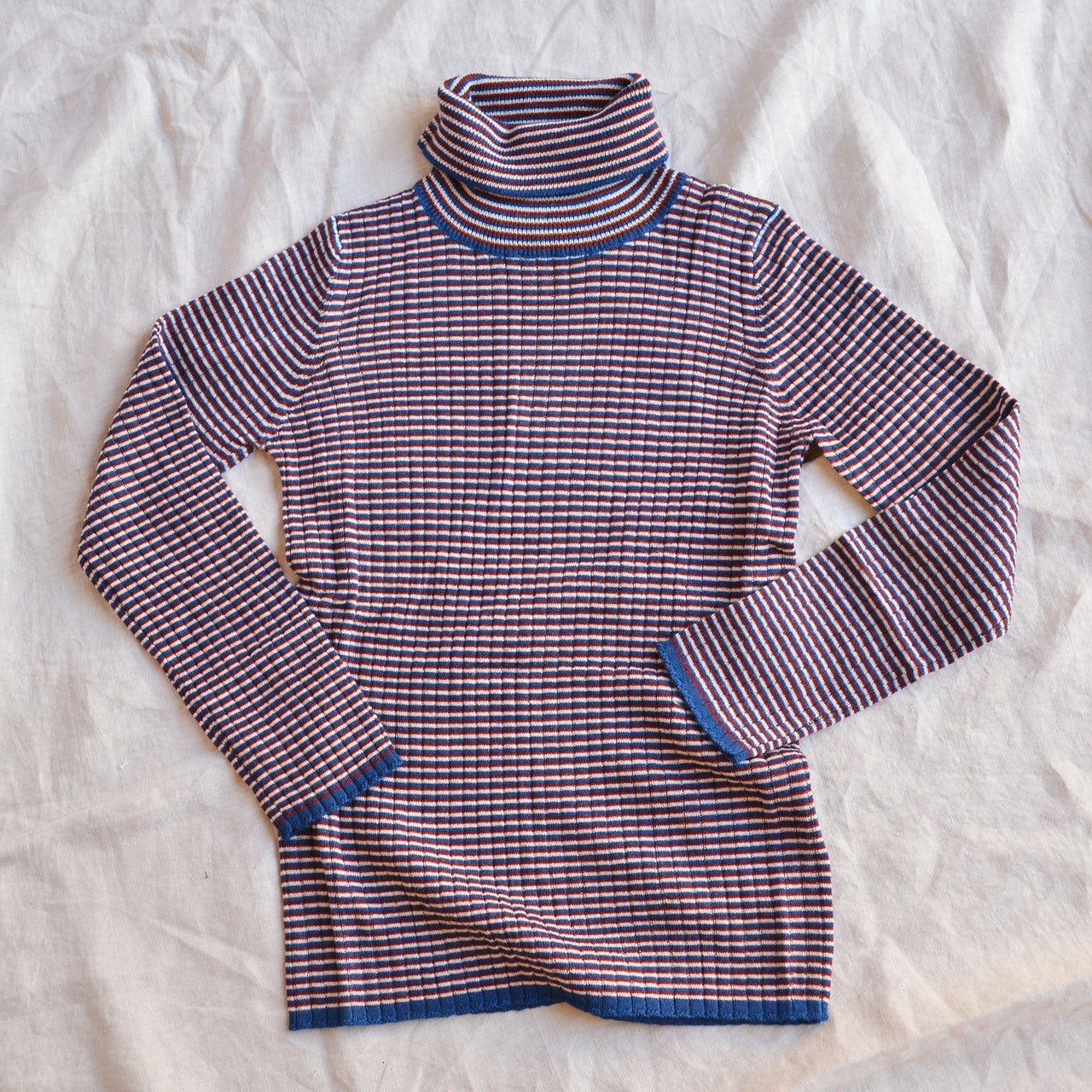 Child’s Rollneck Fine Rib Sweater - 100% Merino - Multi (2-12y+) *Returning 2026