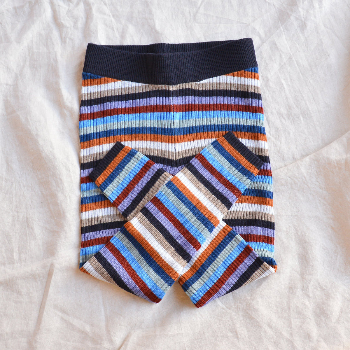 Leggings in 100% Merino - Multi Stripe (4-12y+ Teen/Womens' XS)