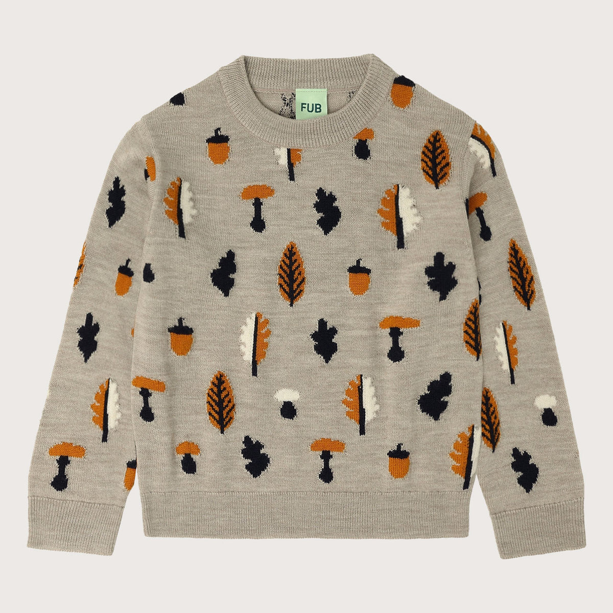 Jacquard Sweater - 100% Merino - Oat Melange (2-8y) *Arriving 2026